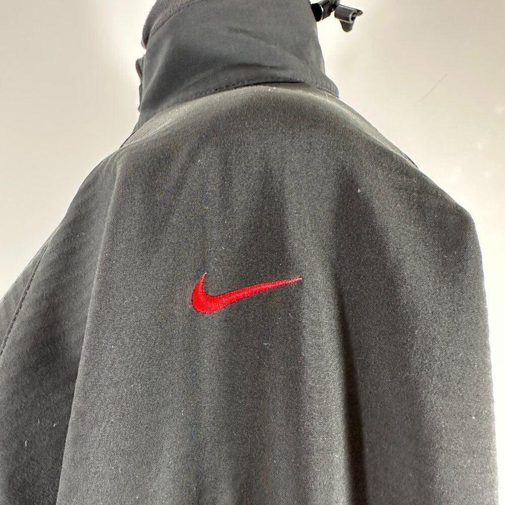 Vintage 90s Nike Full Zip Running Windbreaker Jacket Women’s Size L Gray Black - Picture 6 of 14
